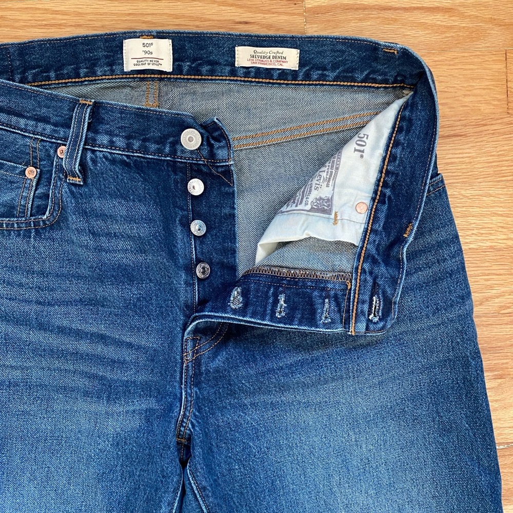 Levi's 501 90’s SELVEDGE Jeans 30x28 - Picture 5 of 12